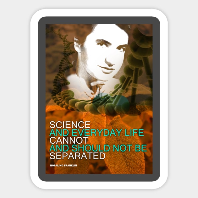 Rosalind Franklin Inspirational Quote 1 Sticker by pahleeloola